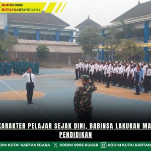 Bentuk Karakter Pelajar Sejak Dini, Babinsa Lakukan Manunggal Pendidikan